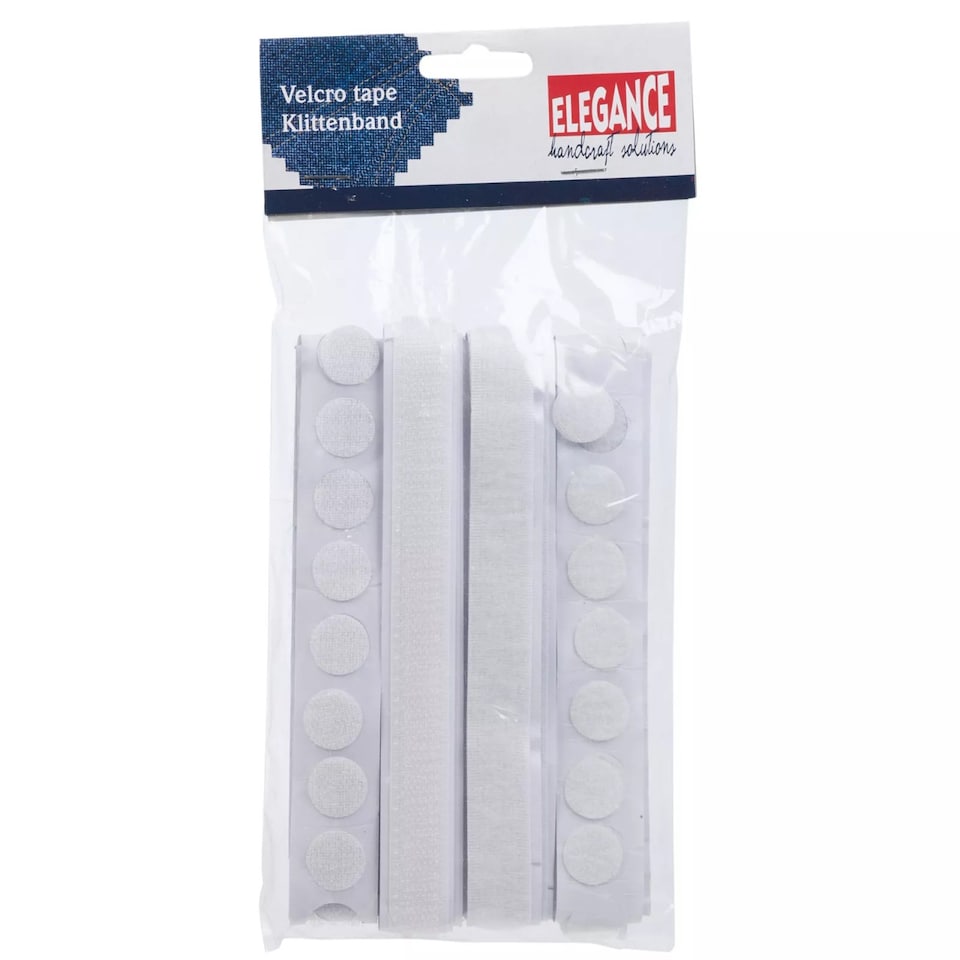 image 1 of 44pc Adhesive Hook & Loop Fastener Round Tape for Arts & Crafts | White | 1