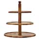 image 2 of Kora Sheesham Wood Three Tier Cake Stand Brown