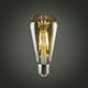 image 3 of ValueLights 3 Pack Vintage Filament E27 Amber Plastic Pear LED 4W Warm White 2700K 400lm Light Bulb