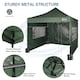 image 2 of Maximus 3 x 3m Heavy Duty Pop up Gazebo With Removable Sides | Green | Green