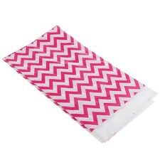Unique Party Plastic Chevron Tablecloth - Hot Pink/White - One Size