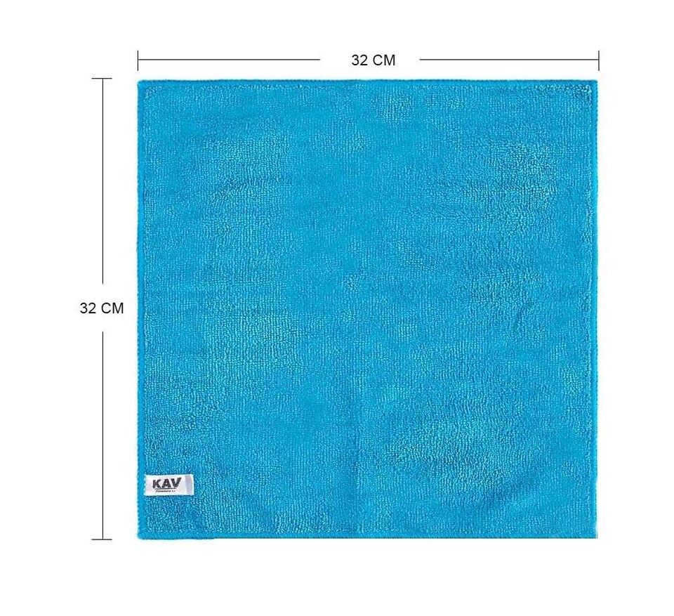 image 1 of KAV 40x40cm Microfibre Towel for Cleaning - Reusable Ultra Absorbent Lint Free Multipurpose Towle - Pack of 4 in Vibrant Colors