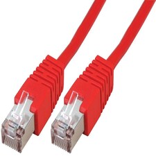 PRO SIGNAL - RJ45 to RJ45 Cat5e S/FTP Ethernet Patch Lead 0.5m Red
