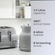 image 2 of Daewoo Sienna 1.7L Rapid Boil Kettle and 4 Slice Toaster Set | Grey | Grey | 4-slice