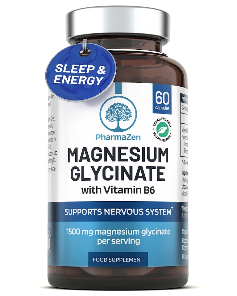 image 1 of PharmaZen Magnesium Glycinate with Vitamin B6 60 Capsules
