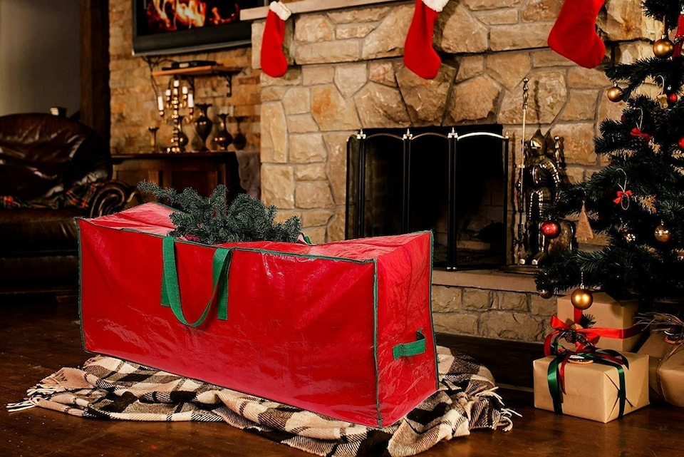 image 1 of Christmas Tree Storage Bag - Stores Up To 9 Foot Disassembled Artificial Xmas Tree