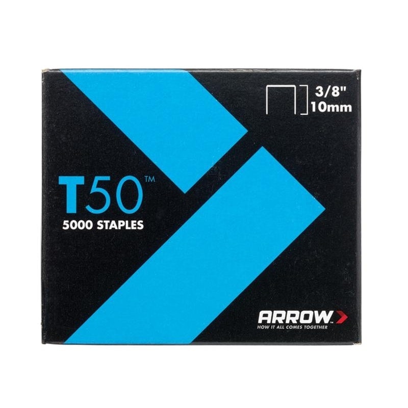 Arrow T50 Staples - Multi Colour - Box 5000 10mm - 3/8in