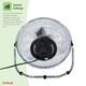 image 4 of Oypla 9" Inch Chrome 3 Speed Floor Standing Gym Fan Hydroponic