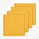 image 1 of Homescapes Mustard Yellow Fabric 4 Napkins Set | Yellow | One Size | 1
