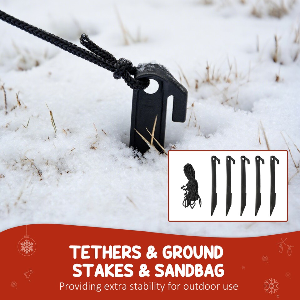 image 1 of Outsunny 8FT Christmas Inflatable Outdoor Decoration with Dynamic Disco & LED Lights, Self-Inflating Christmas Blow Up Snowman for Garden, Indoor Outdoor Home Decor