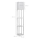 image 7 of HOMCOM Floor Lamp Reading Lamp with 3-Tier Storage Shelf for Home Office White