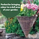 image 3 of Marco Paul Brown Rattan Cone Hanging Basket 12" | Brown