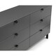 image 5 of Premium Nova 6 Drawer Wide Chest - Storm Grey & Black
