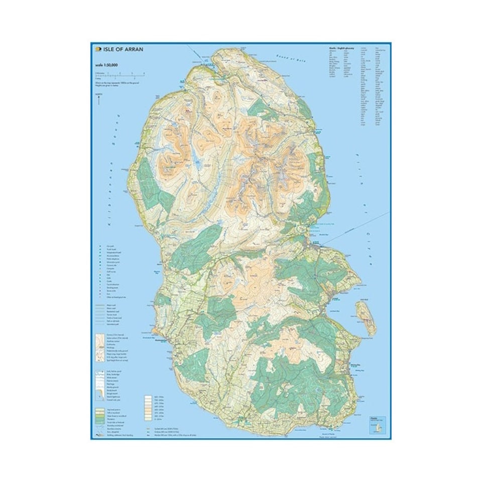 image 1 of Harvey Isle of Arran Mazzle Map Jigsaw Puzzle 1000pcs