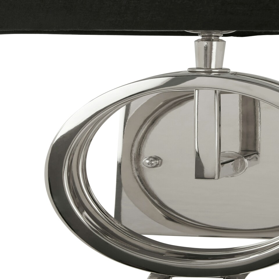 image 1 of Interiors by Premier Wall Lamp with Asymmetric Ring Base Silver