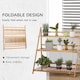 image 5 of Outsunny 3-Tier Folding Bamboo Plant Stand Display Rack for Indoor & Outdoor