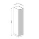 image 4 of Shaker White Single Wardrobe with Single Rail White