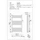 image 3 of Zennor - White Electric Towel Rail H1000mm x W600mm Straight 500w Thermostatic