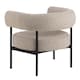 image 3 of Oakfield lounge chair in Beige Fabic with Black Legs