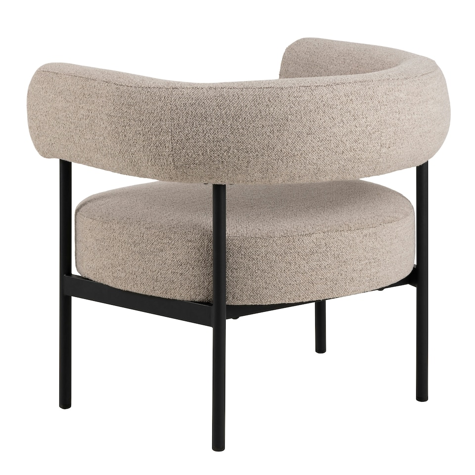 image 1 of Oakfield lounge chair in Beige Fabic with Black Legs