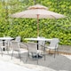 image 2 of Outsunny 2.7 m Garden Parasol Umbrella, Double Tier Garden Umbrellas Outdoor Sun Umbrella Sunshade Bamboo Ribs, Beige