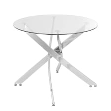 Living and Home Stylish Round Tempered Glass Coffee Table