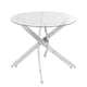 image 1 of Living and Home Stylish Round Tempered Glass Coffee Table