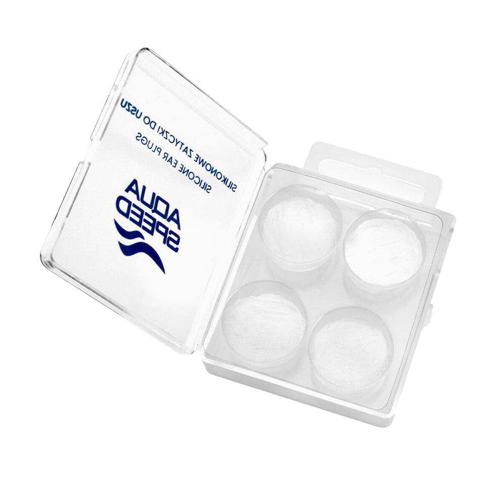 image 1 of Unisex Soft Silicone Swimming Earplugs | Reusable Earplugs with Case Included