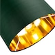 image 3 of Contemporary Green Cotton 10" Table/Pendant Lamp Shade with Shiny Copper Inner | Green | Forest Green | 1