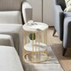 image 3 of 2 Tier Marble Coffee Table Gold Gold