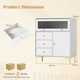 image 2 of COSTWAY Chest of Drawers Storage Cabinet w/Pull-out Drawers Grey