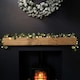 image 3 of 1.8m LED Artificial Eucalyptus Garland with Warm White Lights - Battery Operated Green Leaf Foliage for Indoor Christmas Decor