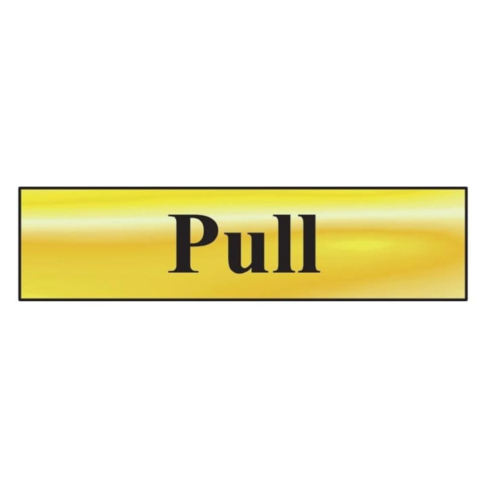 Scan Pull - Polished Brass Effect 200 X 50mm - Polished Brass - 200 x 50mm
