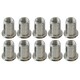 image 2 of 8mm Alu Nut Serts Riveting Nuts Rivet Nut Threaded Inserts Blindnut Rivnut 10 PC