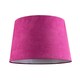 image 1 of Hot Pink Velvet Fabric 12 Inch Drum Lamp Shade with White Cotton Inner Pink
