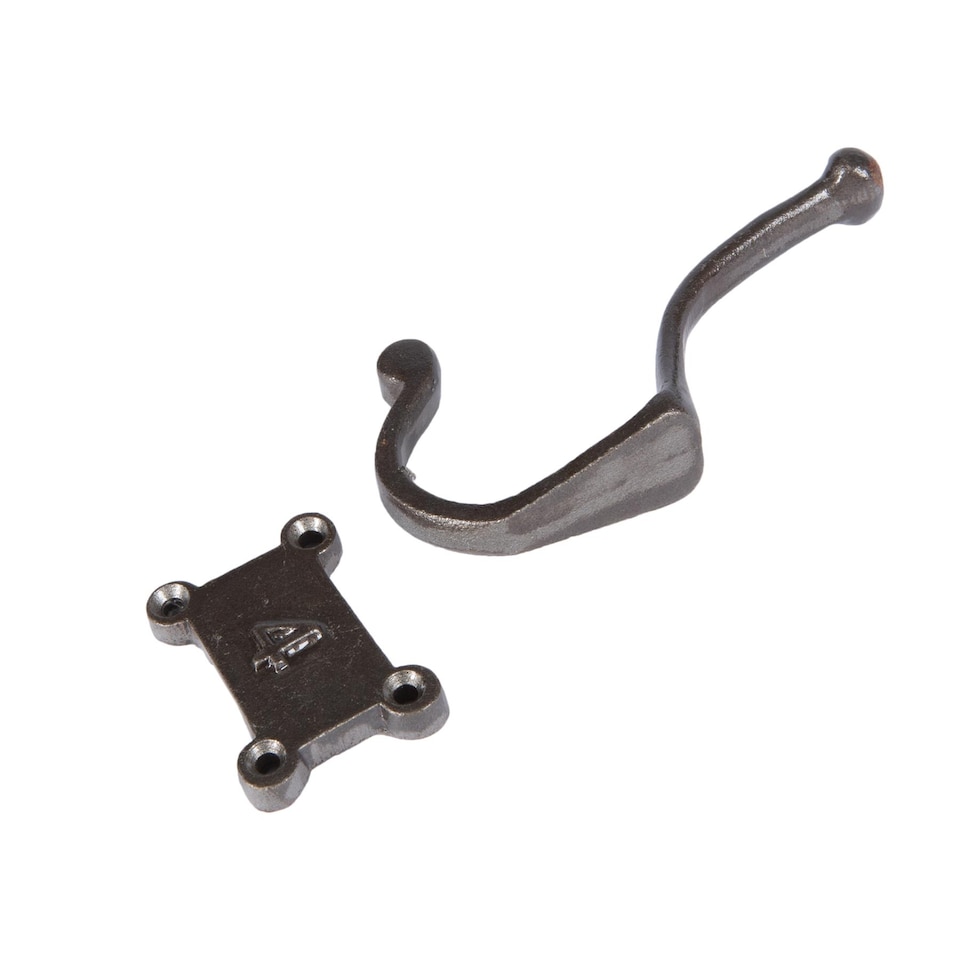 image 1 of Hammer & Tongs Number 4 Double Wall Hook - W50mm x H115mm - Raw