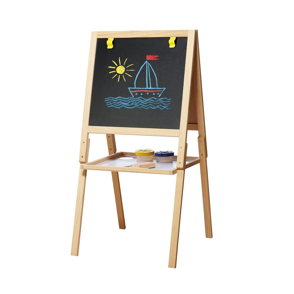 image 1 of 2 in 1 Wooden Easel