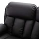 image 4 of Chester 2 Seater Electric High Back Bonded Leather Recliner Sofa (Black)