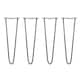 image 1 of 4 x 16" Hairpin Legs - 2 Prong - 10mm - Raw Steel