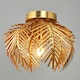 image 3 of BHS Brookby 1 Light Flush Ceiling Light, Satin Brass