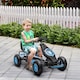 image 2 of HOMCOM Children Pedal Go Kart w/ Adjustable Seat, Rubber Wheels, Brake, Blue