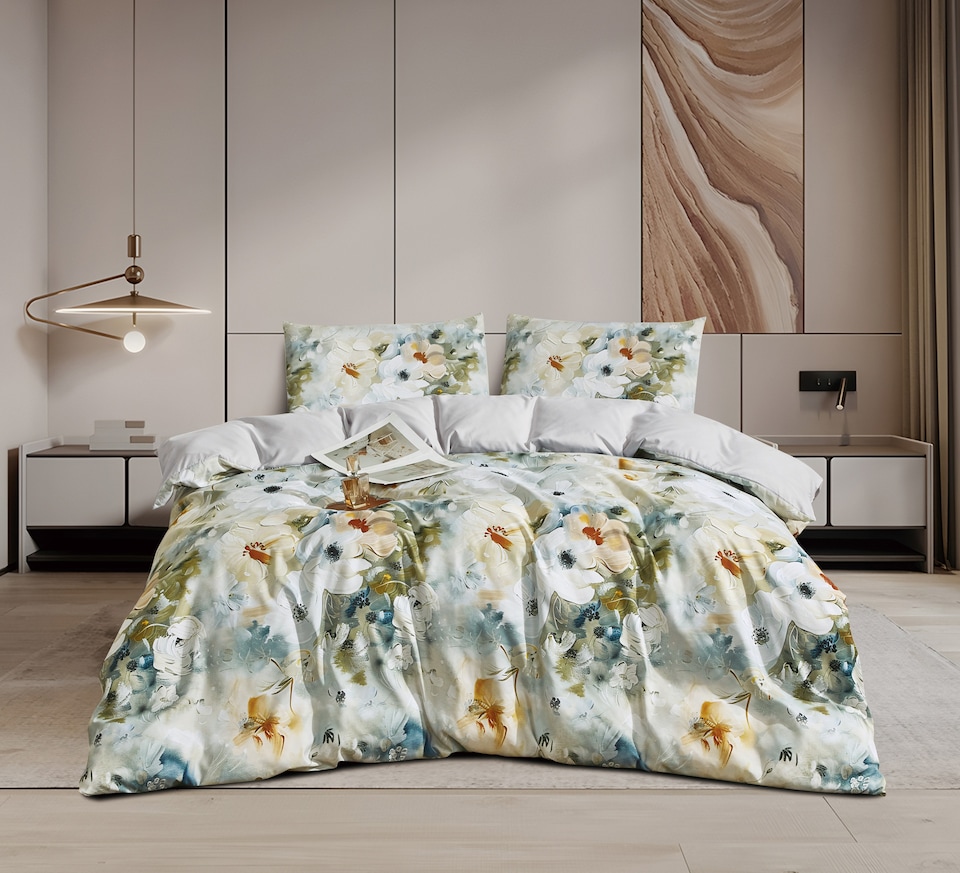 Ezysleep Clara Floral Printed Duvet Set - Duvet Cover And Matching Pillowcases | Multi