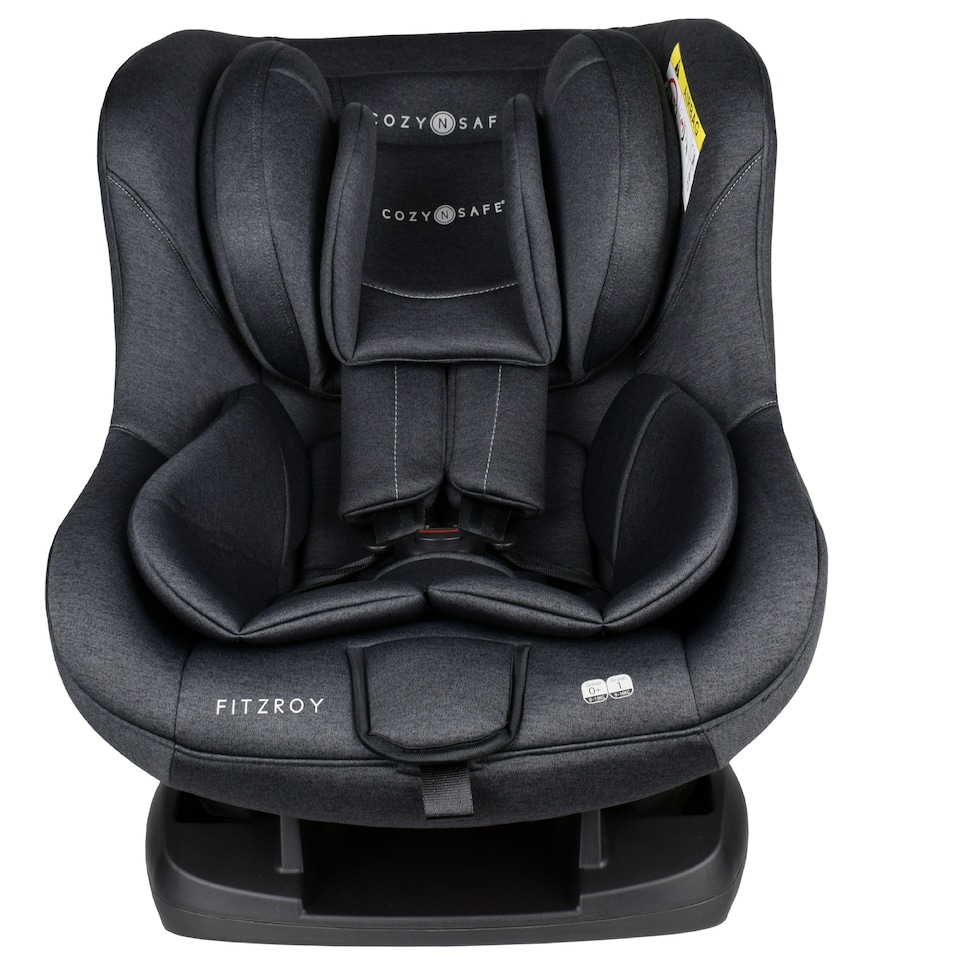 image 1 of Cozy N Safe Fitzroy Group 0+1 Car Seat 0-18kg, Rear & Forward Facing, 5 Point Harness, Reclining Baby Toddler Car Seat, Birth to 4 Years, Deep Padded Child Seat (Graphite)