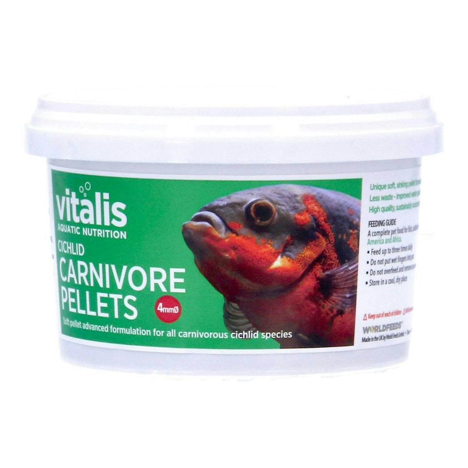 image 1 of Vitalis Cichlid Carnivore Pellets - 4mm Pellets Multi