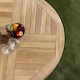 image 5 of Charles Bentley Solid Wooden Teak Round 2-4 Seater Table Garden Foldable Patio