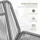 image 2 of Outsunny Garden Rattan Leisure Chair Set with Adjustable Backrest