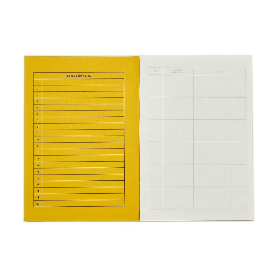 image 1 of Pack of 25 Rhino A5 40 Page Yellow Reading Record Books