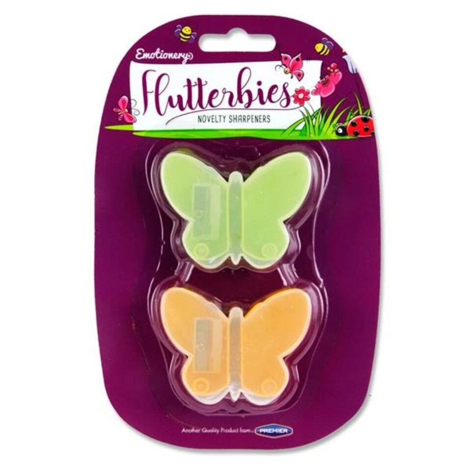 image 1 of Pack of 2 Flutterbies Novelty Sharpeners