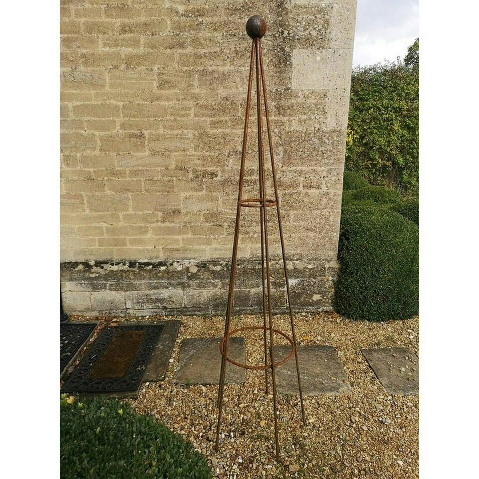 image 1 of Chelsea Range 6 Feet Hampton Obelisk - L50.8 x W50.8 x H189.2 cm - Bare Metal/Ready to Rust