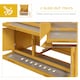 image 10 of PawHut Rabbit Hutch, Double Decker Cage w/ Roof, Divider, Ramp, Yellow